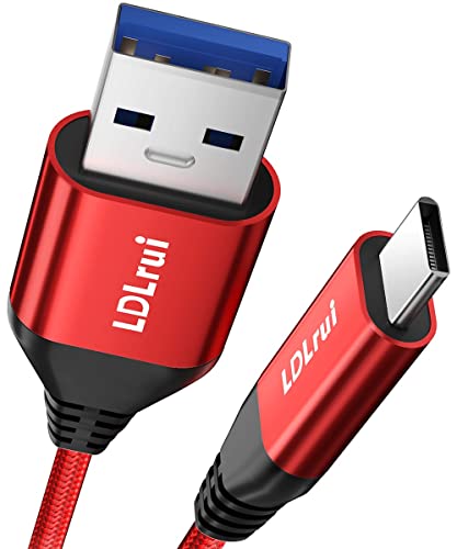 LDLrui USB A auf USB C Kabel 10Gbps - [1.8M, Rot], USB 3.2 Gen 2 Super schnelles Datenübertragungskabel, QC 3.0 3.1A Schnellladekabel für Samsung S21/S20/S10/Note 20, iPad Pro von LDLrui