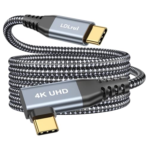 180cm/1.8m 2-Pack, USB 3.2 Gen 2X2 Kable, 4K@60Hz UHD, USB C zu USB C Video Kable, 20 Gbps Datenübertragungskabel, 100W PD Schnellladung Ladekable für iPhone 16/15 Typ-C Notebooks, Monitor und mehr von LDLrui