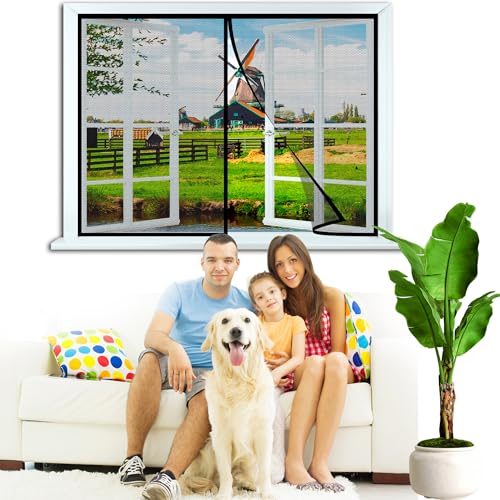 Fliegengitter Fenster 85x110cm Magnet Insektenschutz,Magnetvorhang Klebemontage Ohne Bohren,Moskitonetz Magnetverschluss,Full Frame Schwarz Fliegengitter Fenster 85x110cm Magnet Insektenschutz,Magnetvorhang Klebemontage Ohne Bohren,Moskitonetz Magnetverschluss,Full Frame Schwarz von LDQBF
