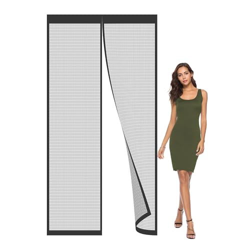 Magnet Fliegengitter Balkontür 60x175cm ohne Bohren Zuschneidbar,Türvorhang Fliegenschutz,Insektenschutz Tür Vorhang mit Verbreitertem Klebeband Schwarz Magnet Fliegengitter Balkontür 60x175cm ohne Bohren Zuschneidbar,Türvorhang Fliegenschutz,Insektenschutz Tür Vorhang mit Verbreitertem Klebeband Schwarz von LDQBF