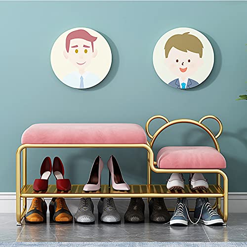 LDTTYRC Schuhbank für den Eingangsbereich für Erwachsene und Kinder, verdickte, mit Samt gepolsterte Sitzbänke mit Stauraum, moderner Schuhregal-Bank für den Flur, Schuhaufbewahrungs-Organizer, Rosa LDTTYRC Schuhbank für den Eingangsbereich für Erwachsene und Kinder, verdickte, mit Samt gepolsterte Sitzbänke mit Stauraum, moderner Schuhregal-Bank für den Flur, Schuhaufbewahrungs-Organizer, Rosa von LDTTYRC