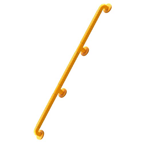LDTTYRC Treppengeländer-Set, Treppen mit Wandhalterungen aus Edelstahl und gelber Nylonschale, sicheres Badezimmer- und Flurgeländer für behinderte ältere Kinder/450 cm (15 Fuß) von LDTTYRC