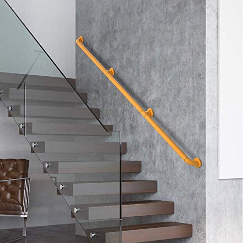 LDTTYRC Treppenhandlauf-Geländer-Set, 30~600 cm für Treppen im Innen- und Außenbereich, Treppengeländer-Set aus Edelstahl für Flure/30 cm (1 Fuß) von LDTTYRC