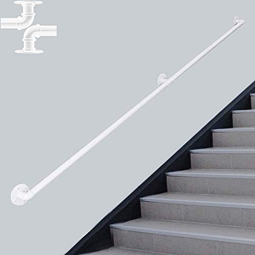 LDTTYRC Treppenhandlauf-Geländer-Set, Sicherheits-Haltegriff für drinnen und draußen, Wand für Treppen, Sicherheitsgeländer für drinnen und draußen, Stützstange, 570 cm (19 Fuß) von LDTTYRC