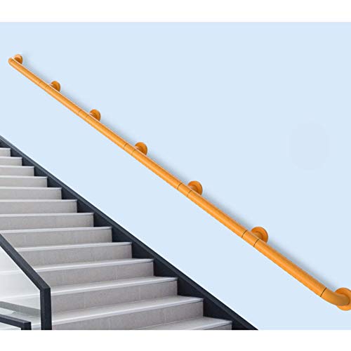 LDTTYRC Treppenhandlauf-Set, Haltegriffe aus Edelstahl für Badezimmer oder Flur, gelbes Treppengeländer aus Nylon, Sicherheitsstützset für ältere Kinder/250 cm LDTTYRC Treppenhandlauf-Set, Haltegriffe aus Edelstahl für Badezimmer oder Flur, gelbes Treppengeländer aus Nylon, Sicherheitsstützset für ältere Kinder/250 cm von LDTTYRC