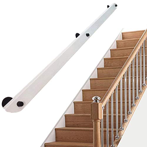 LDTTYRC Treppenhandlauf-Set, Holz für Treppen, Innen- und Außentreppen mit Halterungen, Geländer, Sicherheitskorridor, Stützstange, Weiß/120 cm/47 Zoll LDTTYRC Treppenhandlauf-Set, Holz für Treppen, Innen- und Außentreppen mit Halterungen, Geländer, Sicherheitskorridor, Stützstange, Weiß/120 cm/47 Zoll von LDTTYRC
