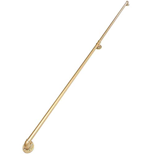 LDTTYRC Treppenhandlauf-Set, Moderne Wandmontage für Treppen, goldene Geländer, Sicherheitshandlauf, Stützgeländer aus Metallschmiedeeisen für den Innen- und Außenbereich, 330 cm (11 Fuß) von LDTTYRC
