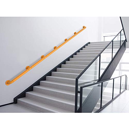 LDTTYRC Treppenhandlauf-Set, Treppengeländer-Set aus Edelstahl, komplettes Set mit Geländerhalterungen, Handlauf für Innentreppen und Außenstufen/570 cm (19 Fuß) von LDTTYRC