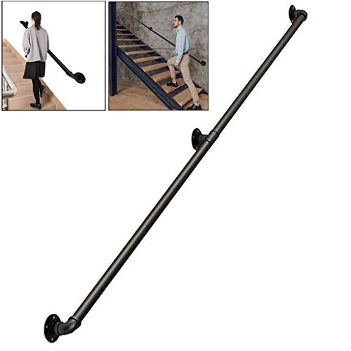 LDTTYRC Treppenhandlauf-Set, für Innentreppen, Außentreppen, Wandmontage, Treppengeländer, Handläufe, Stützstangenhalterungen für Treppengeländer/280 cm LDTTYRC Treppenhandlauf-Set, für Innentreppen, Außentreppen, Wandmontage, Treppengeländer, Handläufe, Stützstangenhalterungen für Treppengeländer/280 cm von LDTTYRC