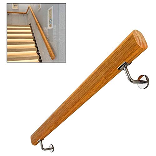 LDTTYRC Treppenhandlauf-Set, modernes ovales Treppengeländer aus Holz, rutschfest, mit Halterungsset, für den Innen- und Außenbereich, Korridor, Dachboden, Stützstange, 140 cm LDTTYRC Treppenhandlauf-Set, modernes ovales Treppengeländer aus Holz, rutschfest, mit Halterungsset, für den Innen- und Außenbereich, Korridor, Dachboden, Stützstange, 140 cm von LDTTYRC