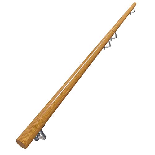 LDTTYRC Treppenhandlauf-Set, rundes Treppengeländer aus Massivholz zur Wandmontage für Innen- und Außentreppen, Sicherheitsgeländer, Rutschfester Zugang, 50 cm LDTTYRC Treppenhandlauf-Set, rundes Treppengeländer aus Massivholz zur Wandmontage für Innen- und Außentreppen, Sicherheitsgeländer, Rutschfester Zugang, 50 cm von LDTTYRC