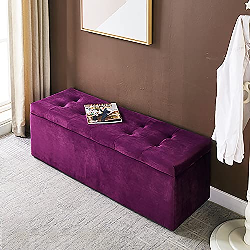 LDTTYRC Wohnzimmer Eingangsbereich Bequem Ruhen Fußhocker Schuhbank,Moderne Home Storage Ottoman Bank,Premium Samt Gepolsterte Fußende des Bettes Sitzbank Mit Lagerung-Lila 100x40x40cm(39x16x16inch) LDTTYRC Wohnzimmer Eingangsbereich Bequem Ruhen Fußhocker Schuhbank,Moderne Home Storage Ottoman Bank,Premium Samt Gepolsterte Fußende des Bettes Sitzbank Mit Lagerung-Lila 100x40x40cm(39x16x16inch) von LDTTYRC