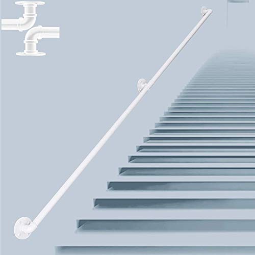 Treppenhandlauf-Set, Treppengeländer-Stützstange, Wandmontage, Geländer für behinderte ältere Kinder, Metall, Schmiedeeisen, außen, 480 cm (16 Fuß) von LDTTYRC