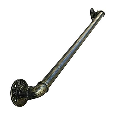 Treppenhandlauf-Set, Vintage-Treppengeländer, Schwarz/Bronze, Stützhalterung, Komplettset, Schmiedeeisen, für drinnen und draußen/Bronze/210 cm (7 Fuß) von LDTTYRC