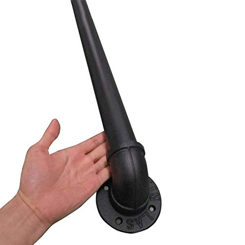 Treppenhandlauf-Set, für Treppen im Innen- und Außenbereich, Geländer für behinderte ältere Kinder, Außenwand aus schwarzem Metall und Schmiedeeisen, 600 cm (20 Fuß) von LDTTYRC