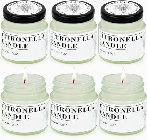 6 Stück Citronella Kerze Outdoor, 200Std Citronella Kerzen Natürliche Sojawachs Zitronella Kerzen für Outdoor Indoor Garten Picknick Terrasse 6 Stück Citronella Kerze Outdoor, 200Std Citronella Kerzen Natürliche Sojawachs Zitronella Kerzen für Outdoor Indoor Garten Picknick Terrasse von LDUMODUW