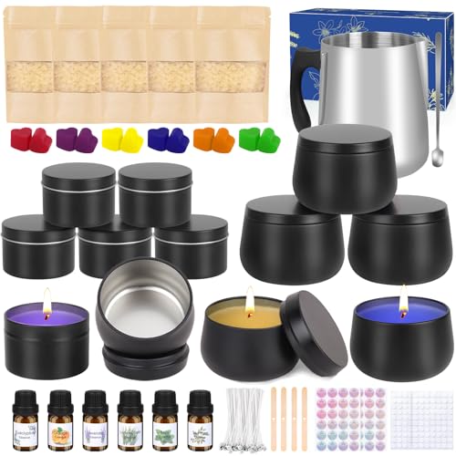 Kerzen Selber Machen Set,DIY Kerzenherstellung Set für Erwachsene Kinder,Weihnachten Duftkerzen Selber Machen Set 287Pcs mit 625g Bienenwachs 6 Duftöl 10 Kerzendosen 12Farbblöcken 600ml Schmelztopf Kerzen Selber Machen Set,DIY Kerzenherstellung Set für Erwachsene Kinder,Weihnachten Duftkerzen Selber Machen Set 287Pcs mit 625g Bienenwachs 6 Duftöl 10 Kerzendosen 12Farbblöcken 600ml Schmelztopf von LDUMODUW