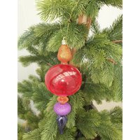 Christbaumschmuck Ornament - Finial Red Christbaumkugel 2Er Set 26cm von LDVintageHome