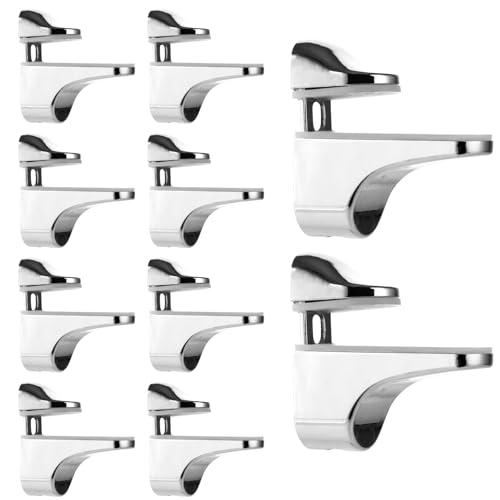 LDXDRU 10 Stück Verstellbare Glasregal Wandregal Halterung, Glashalter Edelstahl für 3-21MM Dicke Glas, Glasbodenhalter Glasbodenträger Glasboden Glasplattenhalter für Glas Acrylglas Regale Holzböden von LDXDRU