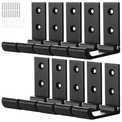 LDXDRU 10er Set Wandhaken Klappbar, Klapphaken Kleiderhaken Klappbar, Haken Wand für Handtuch, Kleidung, Taschen, Rucksäcke Einklappbare Wandhaken, Schwarz von LDXDRU