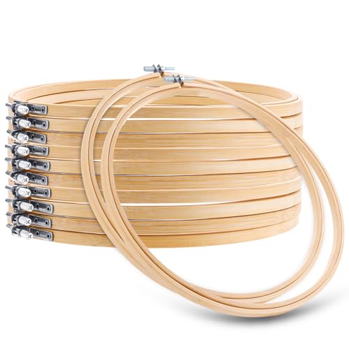LDXDRU 12 Stück 26cm Stickrahmen groß 10 Inch Stickrahmen aus Holz Bambus Kreis Kreuzstich Hoop Ring Stickerei Hoops ür Stickerei Holz Handwerk Rahmen für Handwerk, Häkeln, Nähen Stickerei Rahmen LDXDRU 12 Stück 26cm Stickrahmen groß 10 Inch Stickrahmen aus Holz Bambus Kreis Kreuzstich Hoop Ring Stickerei Hoops ür Stickerei Holz Handwerk Rahmen für Handwerk, Häkeln, Nähen Stickerei Rahmen von LDXDRU