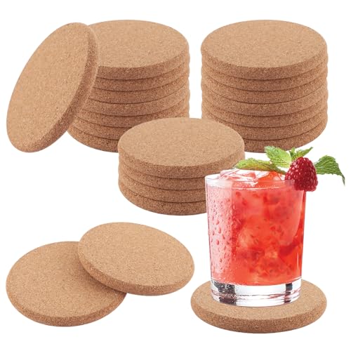 20er Set Korkuntersetzer Rund Untersetzer Kork für Gläser, Durchmesser 10cm - 10mm Dick Wiederverwendbar und Saugfähige Glas Untersetzer Verdickt Tassenuntersetzer Glasuntersetzer 20er Set Korkuntersetzer Rund Untersetzer Kork für Gläser, Durchmesser 10cm - 10mm Dick Wiederverwendbar und Saugfähige Glas Untersetzer Verdickt Tassenuntersetzer Glasuntersetzer von LDXDRU