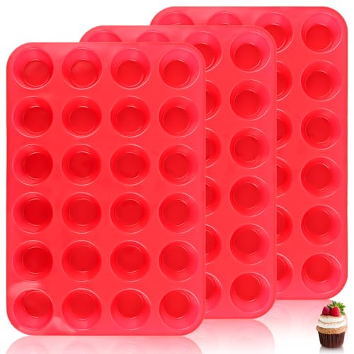 LDXDRU 3 Stück Ø 4,5 cm x 2,5 cm Mini Muffins Backform, Mini Muffinform Blech 24er Muffinblech Silikon Minimuffinform, Antihaftbeschichtet Cupcake Formen Muffin Form für Cupcakes LDXDRU 3 Stück Ø 4,5 cm x 2,5 cm Mini Muffins Backform, Mini Muffinform Blech 24er Muffinblech Silikon Minimuffinform, Antihaftbeschichtet Cupcake Formen Muffin Form für Cupcakes von LDXDRU