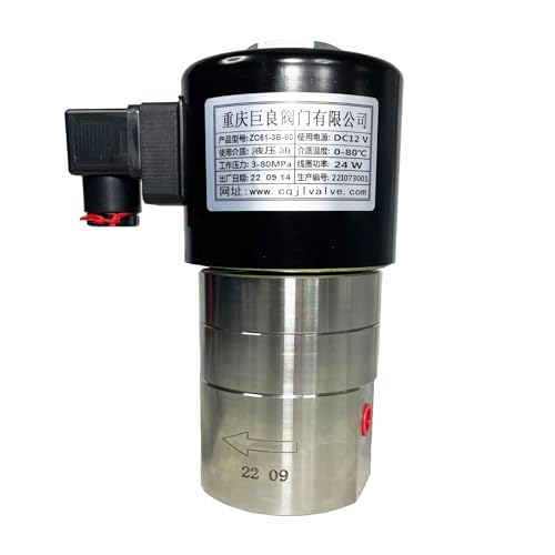 800 bar 80 MPa 2-Wege-Hochdruck-Hydrauliköl-Magnetventil, 1/4 1/8 Öffnung, 3 mm, SS304 DN3, normalerweise geschlossen (NPT-110 VAC) von LDXMJZOT