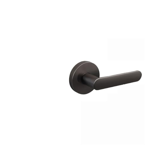 Einfacher Türgriff für den Innenbereich, Schlafzimmer, Abstellraum, Türgriff, Schloss, einzelne Zunge, Feuertür, Gang, dreipolig (Gun Grey) von LDXMJZOT