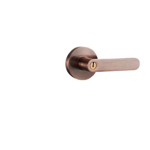 Kugelförmiges Türschloss für Badezimmer, WC, Haushalt, Badezimmer, Kugeltyp für Innenbereich, Kupfer, Kugelschloss (E, Rotbronze, 35–50 mm) von LDXMJZOT