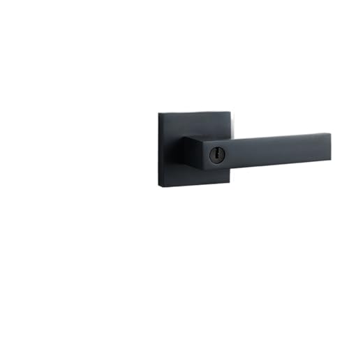 Kugelförmiges Türschloss für Badezimmer, WC, Haushalt, Badezimmer, Kugeltyp für Innenbereich, Kupfer, Kugelschloss (F, edles Schwarz, 35–50 mm) von LDXMJZOT