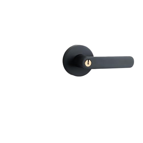 Kugelförmiges Türschloss für Badezimmer, WC, Haushalt, Badezimmer, Kugeltyp für Innenbereich, Kupfer, Kugelschloss (L A, edles Schwarz, 35–50 mm) von LDXMJZOT