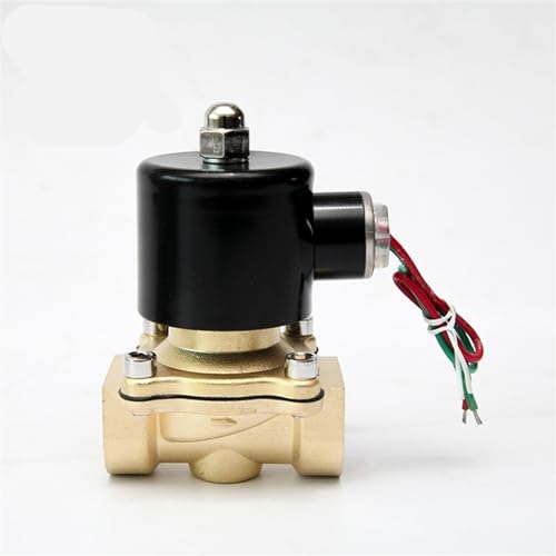 LDXMJZOT 1/8" 1/4" 1/2" 3/4" 1" 2" Normalerweise geschlossenes Messing-Magnetventil 220 V 24 V 12 V 24 VAC Elektrisches Magnetventil for Wasser, Öl, Luft(VITION-SEAL-220VAC) von LDXMJZOT