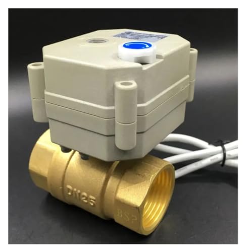 LDXMJZOT 1'' Elektrischer Messing-Kugelhahn DC/AC9V-24V 3/7 Drähte EIN/Aus 5 Sek. DN25 Motorventil TF25-B2-B for die Wasseraufbereitung(Npt,ACDC9V-24V-CR202) von LDXMJZOT