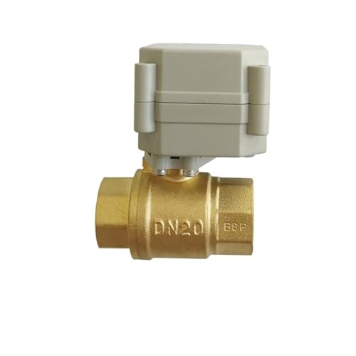 LDXMJZOT DN20 Motorbetriebenes Ventil AC/DC9V-24V 3/7 Drähte 2-Wege BS1P/NPT Innengewinde 3/4'' Vollbohrung Elektrischer motorisierter Kugelhahn Metallgetriebe(Acdc9v-24v-cr303,B1SP) von LDXMJZOT