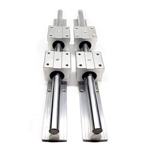 LDXMJZOT Professionelle Linearführung, 2 Stück SBR12/SBR16/SBR20, Länge 250 mm – 1600 mm + 4 Stück SBR12UU/SBR16UU/SBR20UU, Linearblöcke for CNC-Teile(Sbr16uu,700mm) von LDXMJZOT