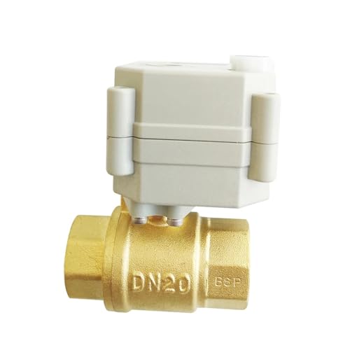 LDXMJZOT TF20-B2-B 2/3/5/7 Drähte Messing 3/4'' elektrisch betätigtes Ventil DN20 Volldurchgang Metallgetriebe Motorisiertes Ventil mit manueller Übersteuerung(DC24-CR201) von LDXMJZOT