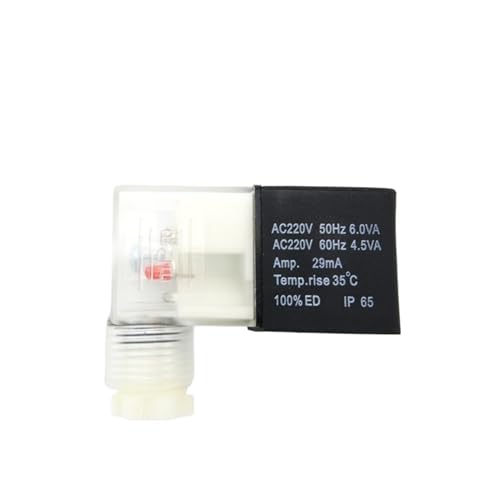 Magnetventilspule 4V210 AC 4-8 VA DC 3-8W AC220V DC24V DIN43650B für pneumatisches Magnetventil (4V210C, OneColor) von LDXMJZOT