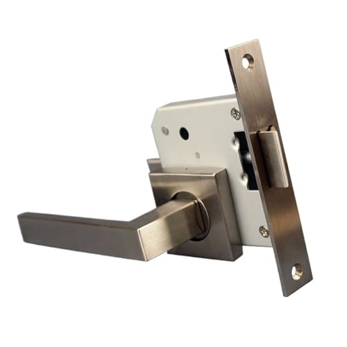 Quadratischer Griff Kanalschloss 304 Edelstahl Griff Innentürschloss Europäischer Standard Einfaches geteiltes Schloss Einzelne schräge Zunge Türschloss von LDXMJZOT