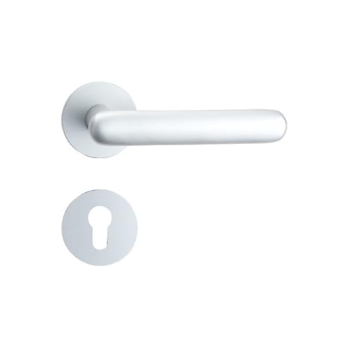 Raumfahrt-Innentürschloss aus Aluminium, modern, minimalistisch, Schlafzimmer-Türgriff, schwarz, geteilt, leise, Zimmertürschloss (53512 Silber) von LDXMJZOT