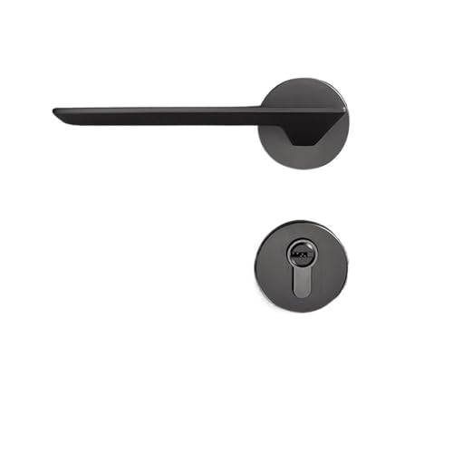 Türschloss für den Innenbereich, Schlafzimmer, magnetisch, geräuschlos, minimalistisch, Zinklegierung, Griff, geteiltes Schloss, Haushalt, mechanisches Massivholz-Türschloss von LDXMJZOT