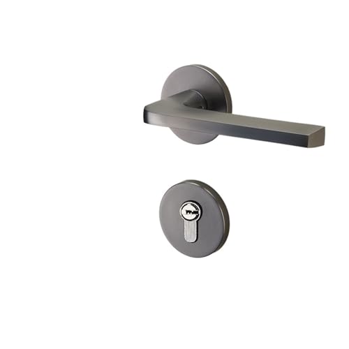 Türschloss für den Innenbereich, Schlafzimmer, nordisches Grau, leise, magnetische Saugnapf, Holztür, chinesisches Zimmer, geteiltes Schloss (D, grau, magnetisch, 35–50 mm) von LDXMJZOT