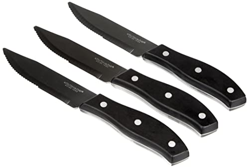 Le Couteau du Chef 10320006 Messer-Set mit 3 Messern, Ring, Edelstahl, Schwarz, 23,3 x 2,4 x 1,8 cm von LE COUTEAU DU CHEF