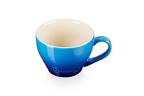 Le Creuset Große Cappuccino Tasse aus Steinzeug, 400 ml, Azure, 70304402200002 von LE CREUSET