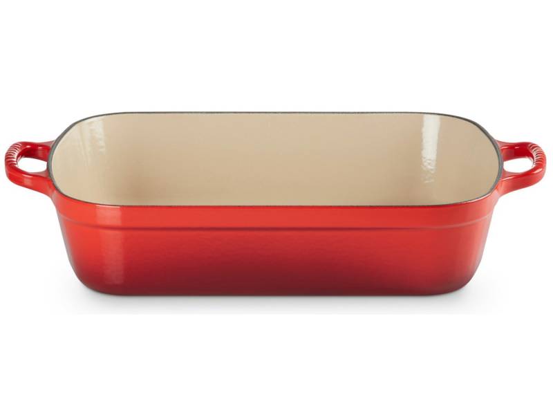 LE CREUSET Bräter Bratreine Signature kirschrot 40,2cm, Emailliertes Gusseisen von LE CREUSET