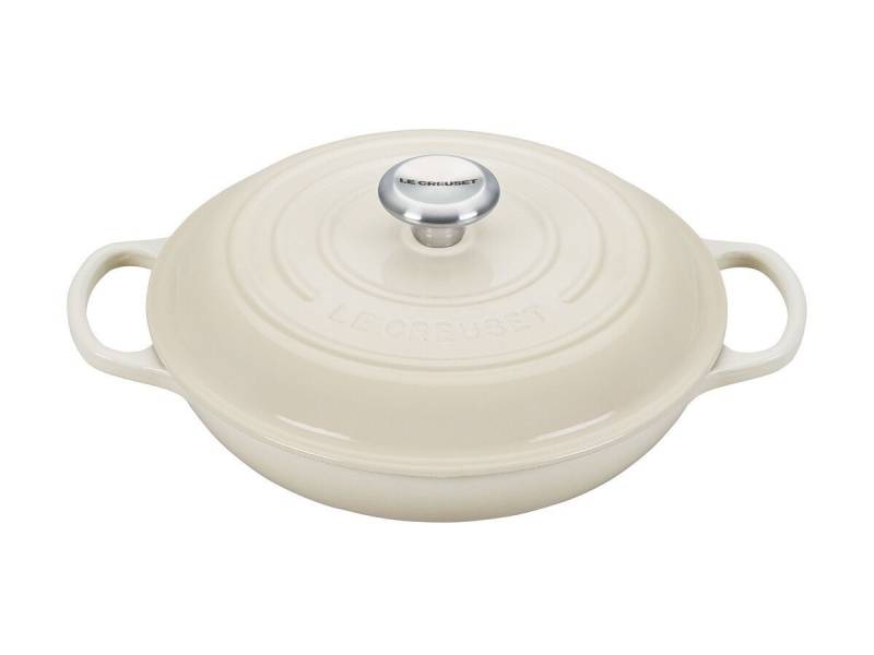 LE CREUSET Bräter Gourmet-Profitopf mit Deckel 30 cm Signature Meringue, Emailliertes Gusseisen LE CREUSET Bräter Gourmet-Profitopf mit Deckel 30 cm Signature Meringue, Emailliertes Gusseisen von LE CREUSET