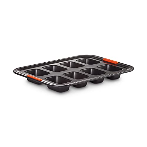 Le Creuset 8er Mini Kastenform, aus Antihaftbeschichtetem Karbonstahl 40 x 30 x 4.26 cm, Schwarz matt, 46015000010000 von LE CREUSET