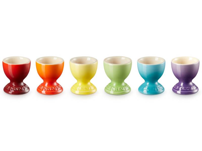 LE CREUSET Eierbecher Regenbogen Eierbecher Set 6tlg von LE CREUSET
