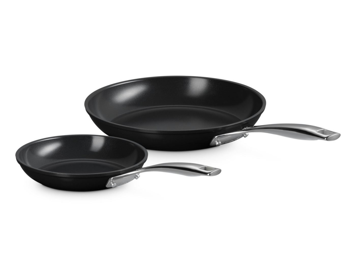 LE CREUSET Geschirr-Set Essential Pfannenset Keramik-Antihaft 2tlg, Geschmiedetes Aluminium (harteloxiert) von LE CREUSET