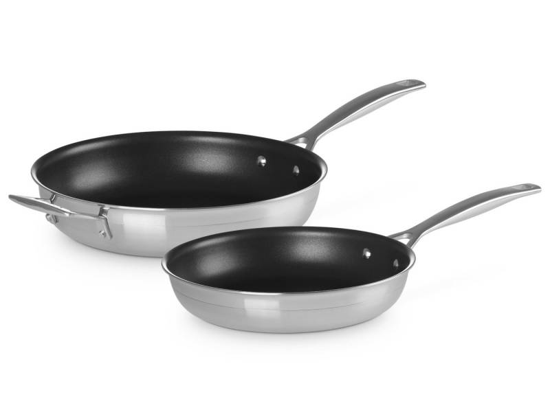 LE CREUSET Pfannen-Set 3-Ply Pfannenset 24+28cm 2tlg von LE CREUSET